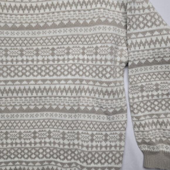 Vintage Tarazzia Sweater Medium Fair Isle Knit Pullover Crewneck Winter - Picture 8 of 10